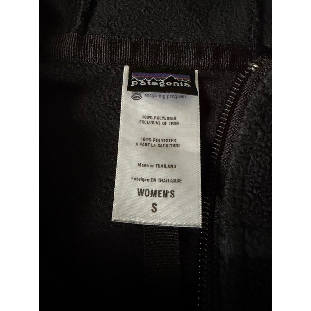 Patagonia Black Full-Zip Fleece Jacket Women's Size Small - Picture 3 of 6